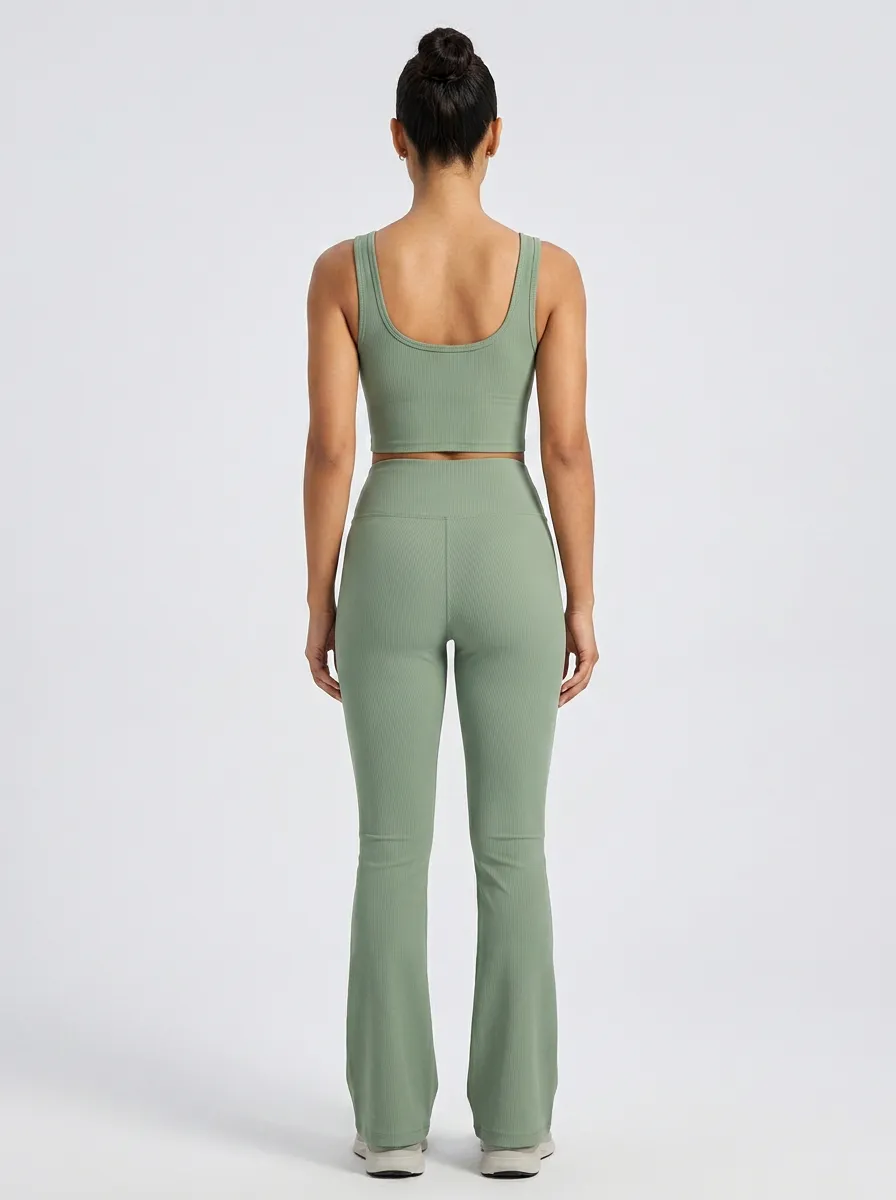 Active Two-Piece Women's Tank Top Flare Pants Active Set