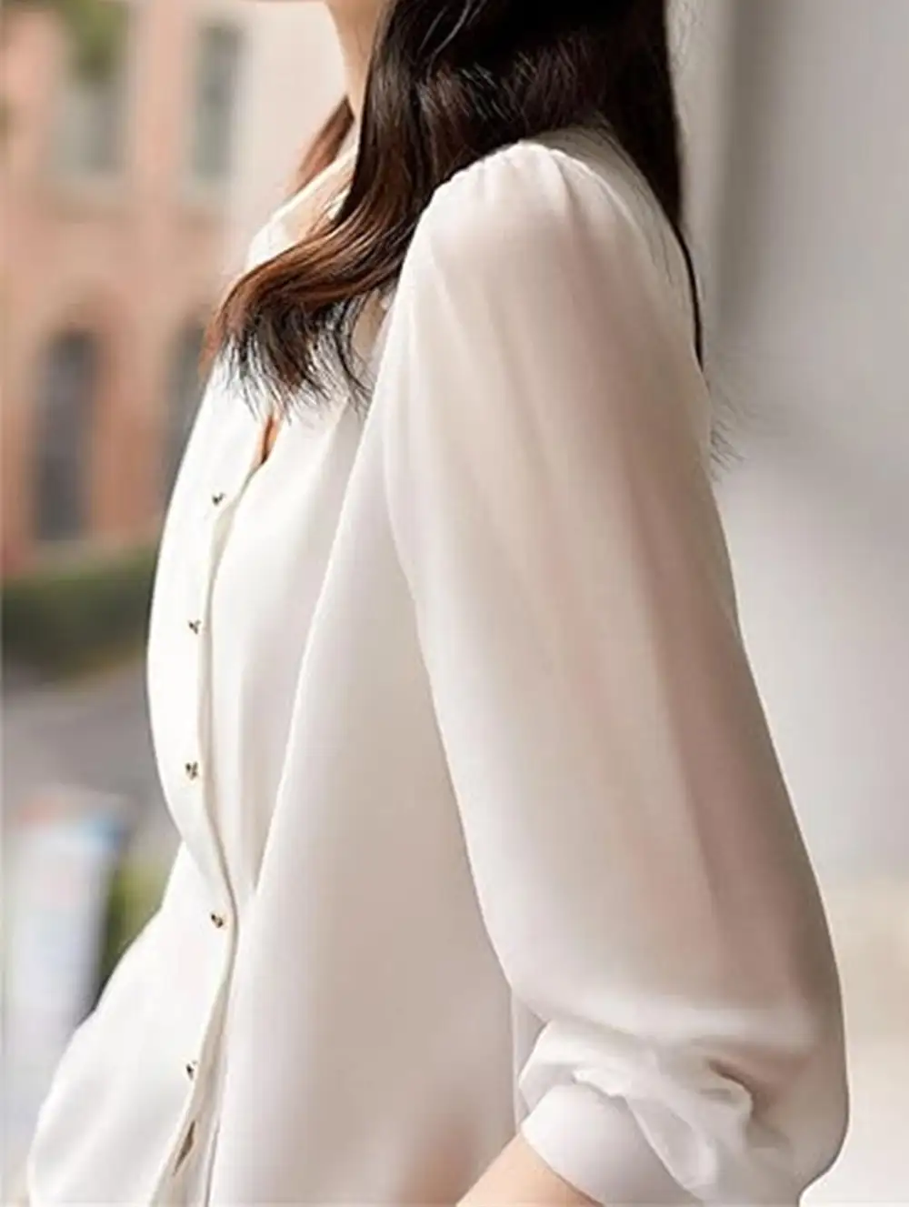 Satin Long Sleeve Button Shirt