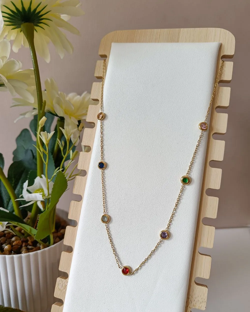 Crystal Accent Zircon Pendant Necklace