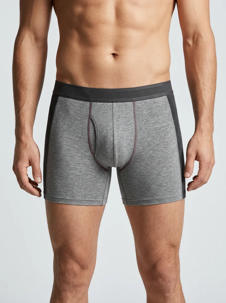 Supportive-Look Contrast-Panel Athletic-Comfort Athletic Essential Men's Boxer Briefs