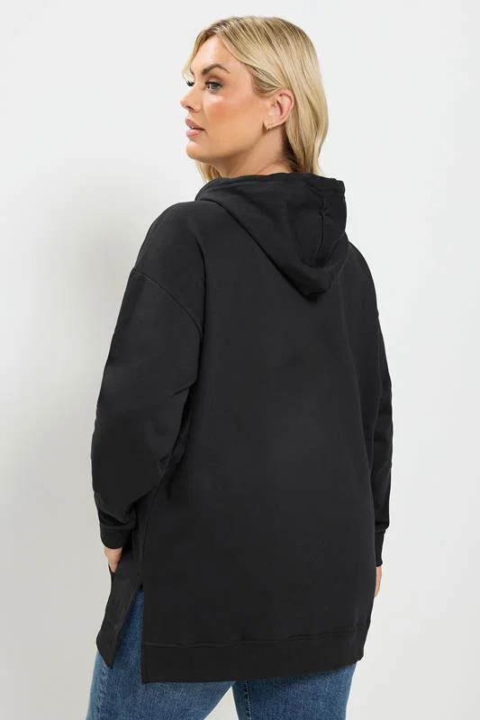 Black Overhead Essential Hoodie detail 2