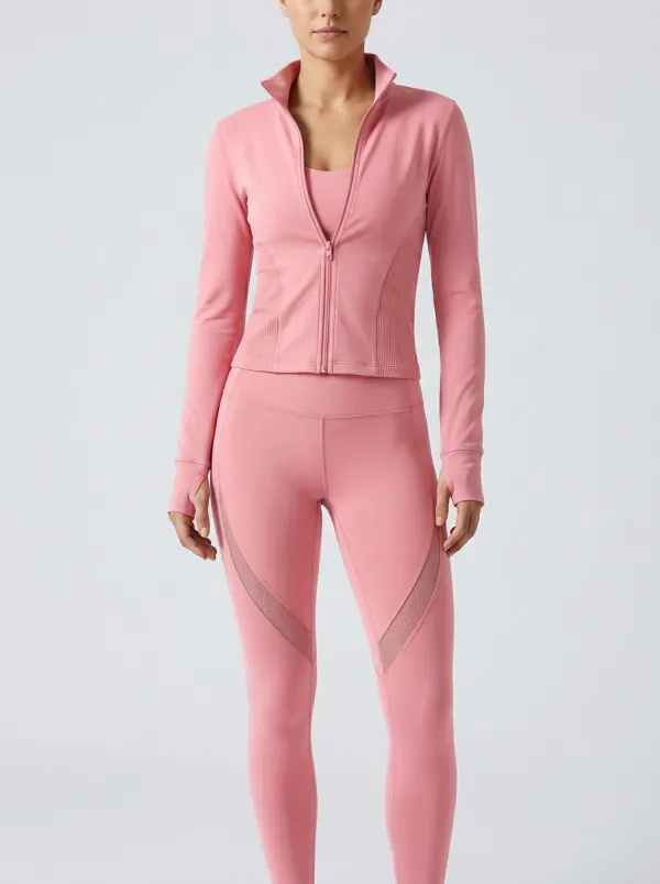 Utility Seamless Design Detail Women's Three Piece Activewear Set