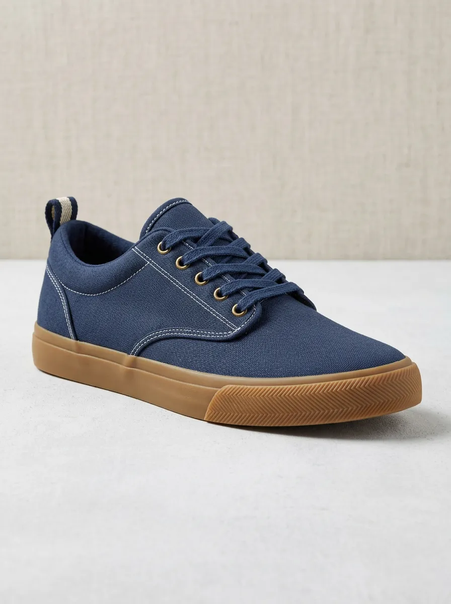 Daily Gum Sole Graphic Look Men's Canvas Shoes