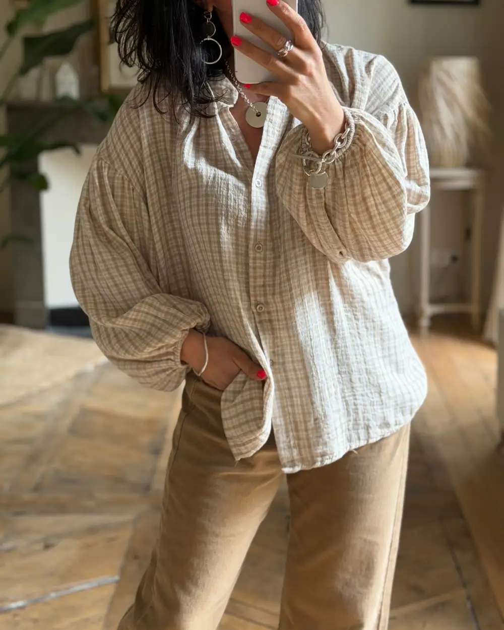 Elegant Cotton Relaxed-Fit Blouse