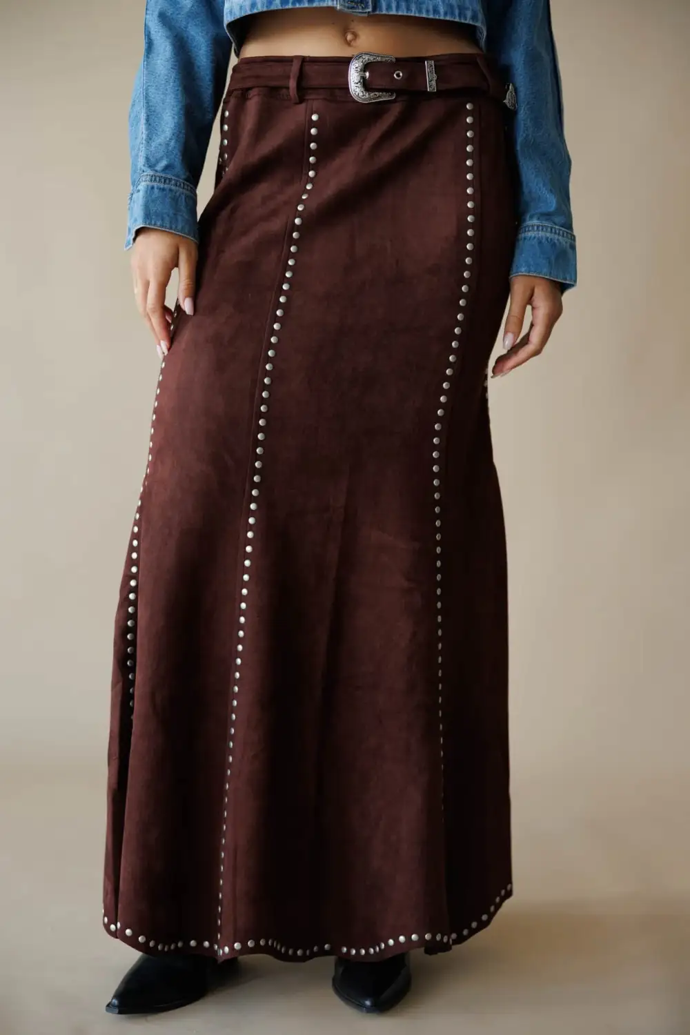 Studded Maxi Skirt