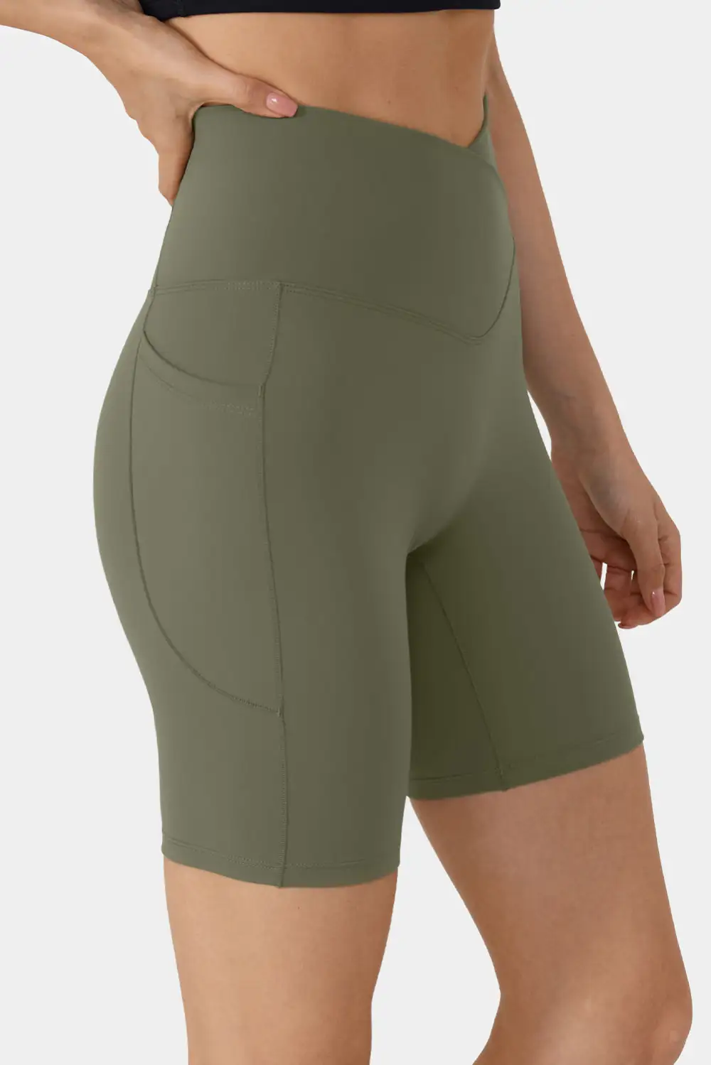 Swimwear Solid Split Pocket Sheath Active Bikinis Bottoms