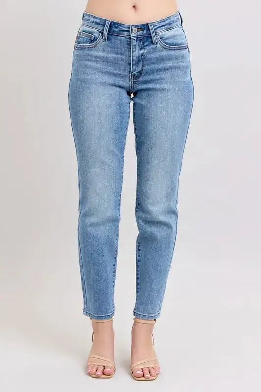 Denim Mid Rise Pocketed Vintage Jeans