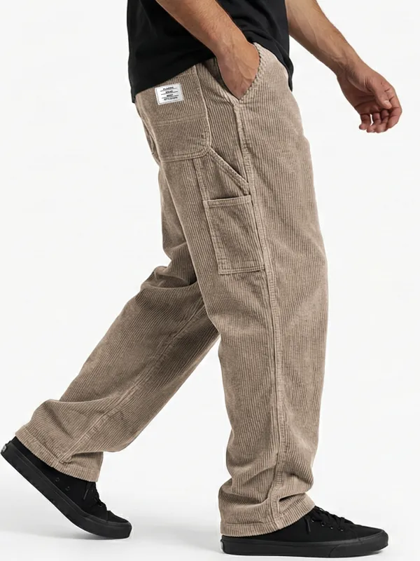 Corduroy Seamed Detail Pants