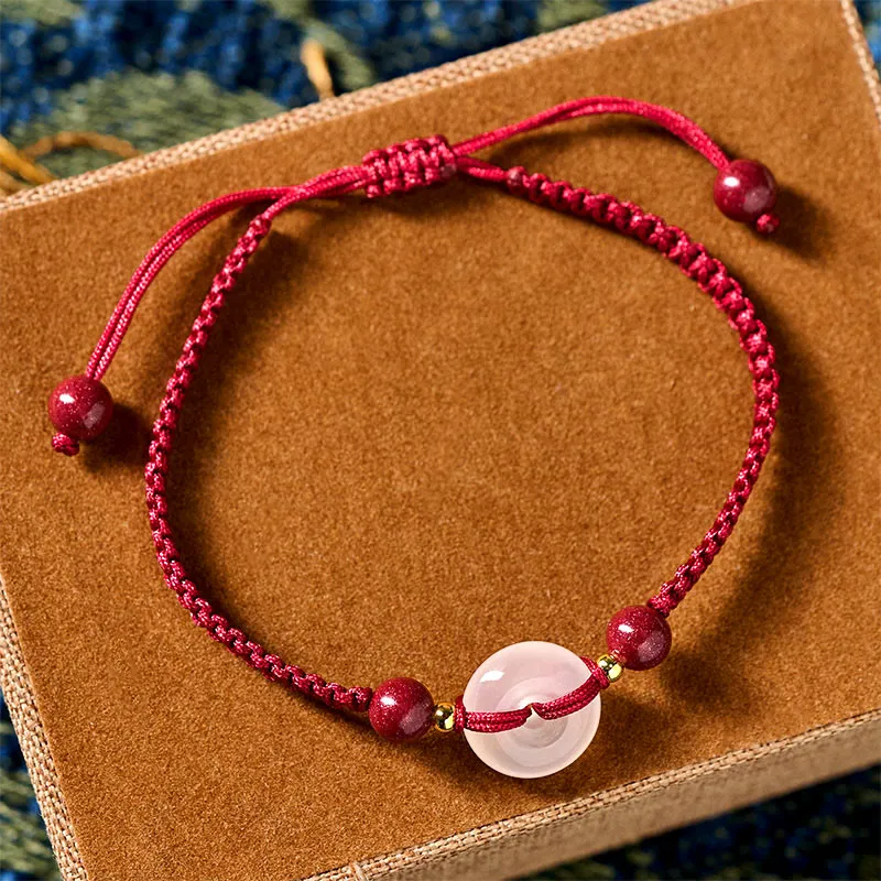 Buckle Agate Flat Knot Diamond Knot String Bracelet