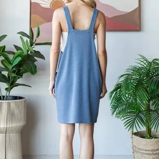 Ribbed Sleeveless Mini Tank Dress