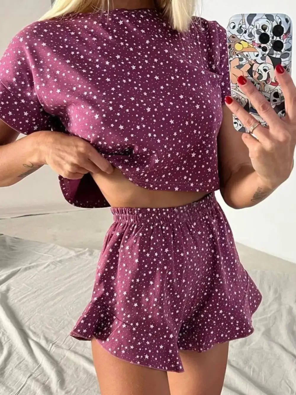 Wood Ear Edge Comfortable Everyday Pajama Set