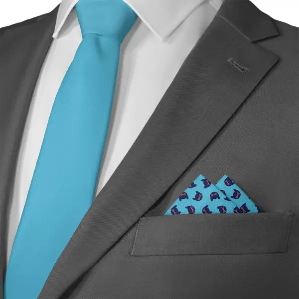 Modern Minimal Novelty Animal Motif Pocket Square