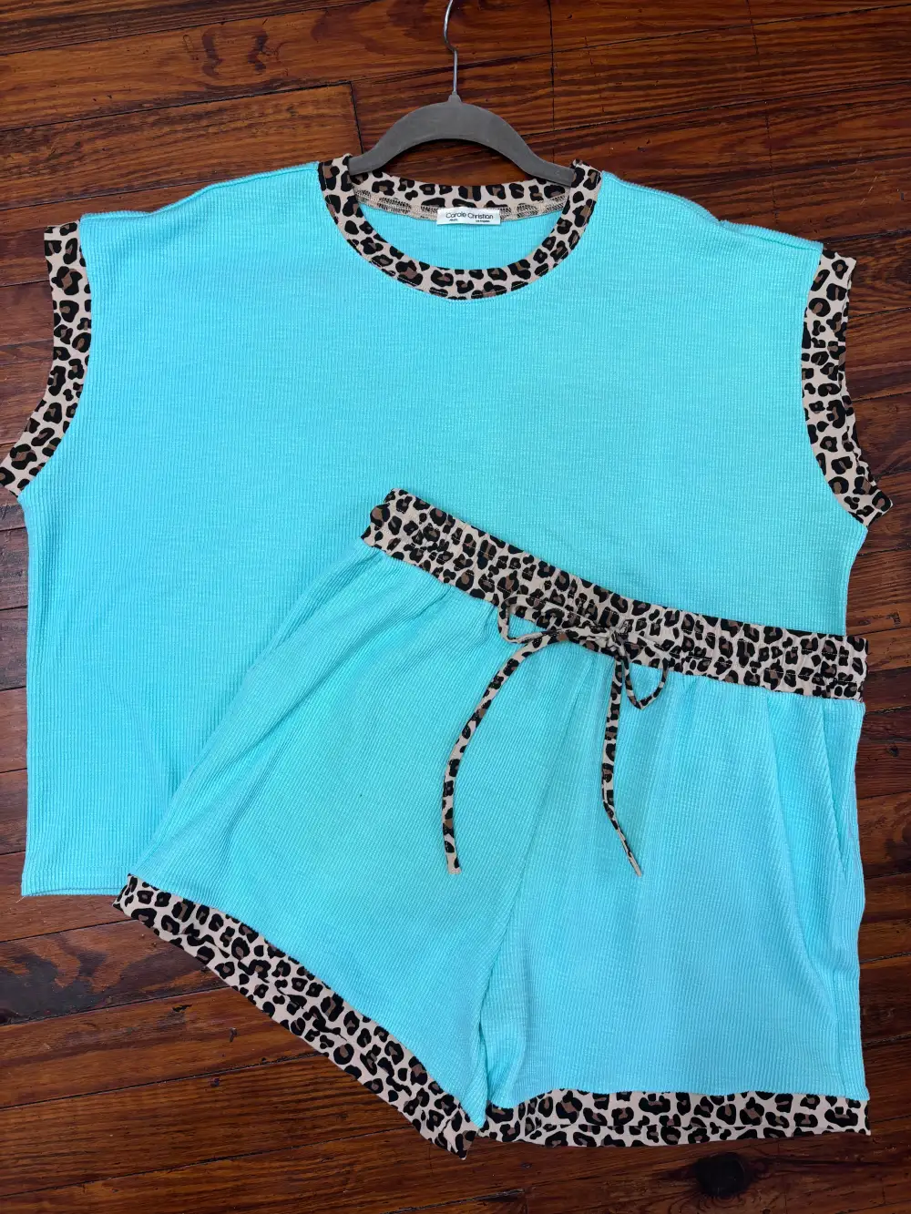 Leopard Trim Matching Set
