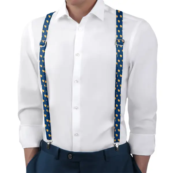 Repeating Contour Motif Suspenders