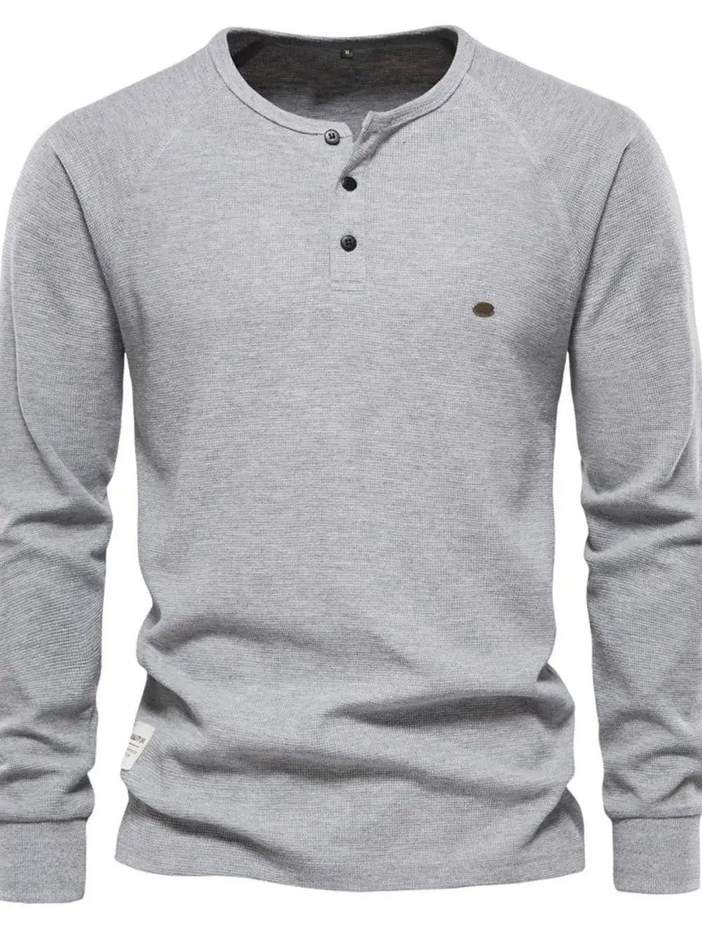 Waffle Knit Crew Neck Tee