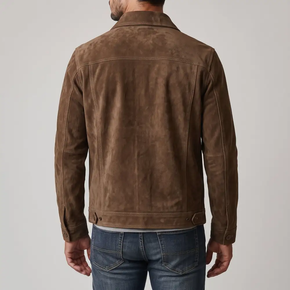 Classic Suede Trucker Shirt Jacket Jacket