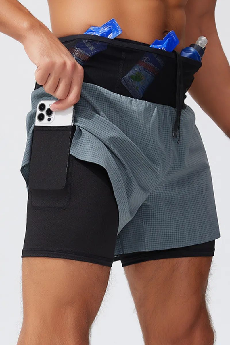 Quick Dry Breathable Dual Layer Athletic Shorts