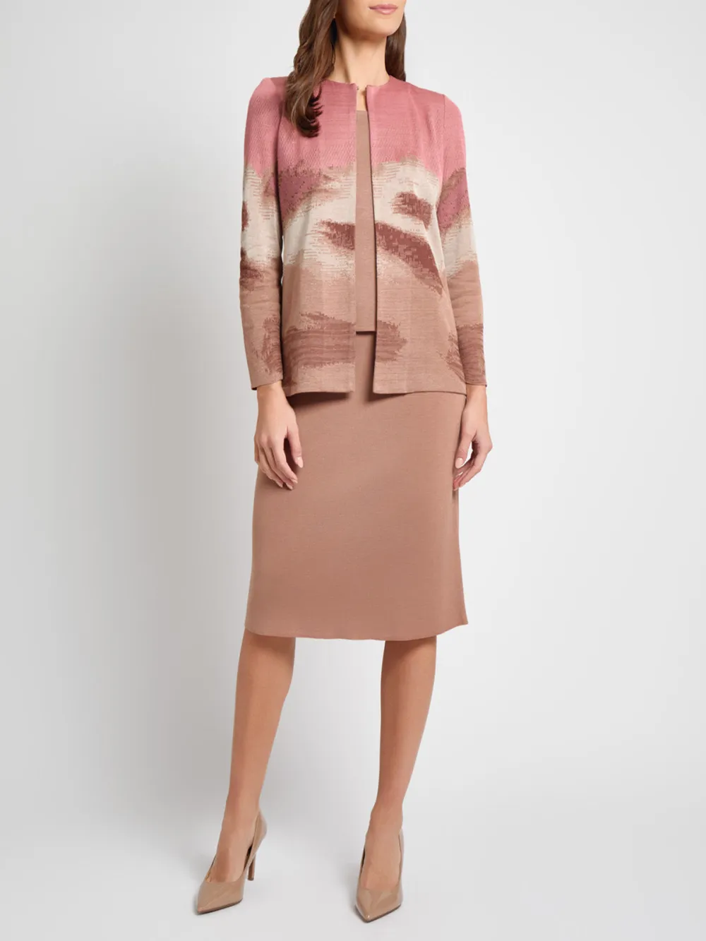 Solid Color Mid Waist Skirt
