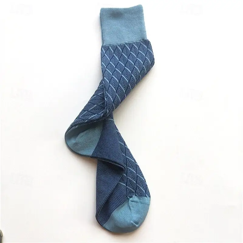 1 Pair Socks Yellow Red Color Plaid