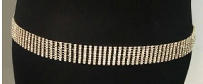Elegant Crystal Multirow Waist Belt