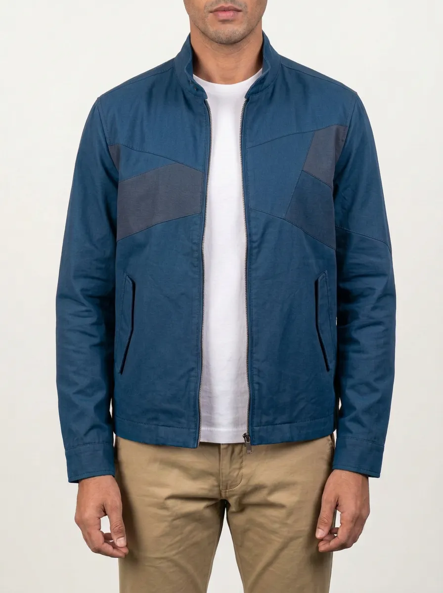 Panel Design Zip Jacket