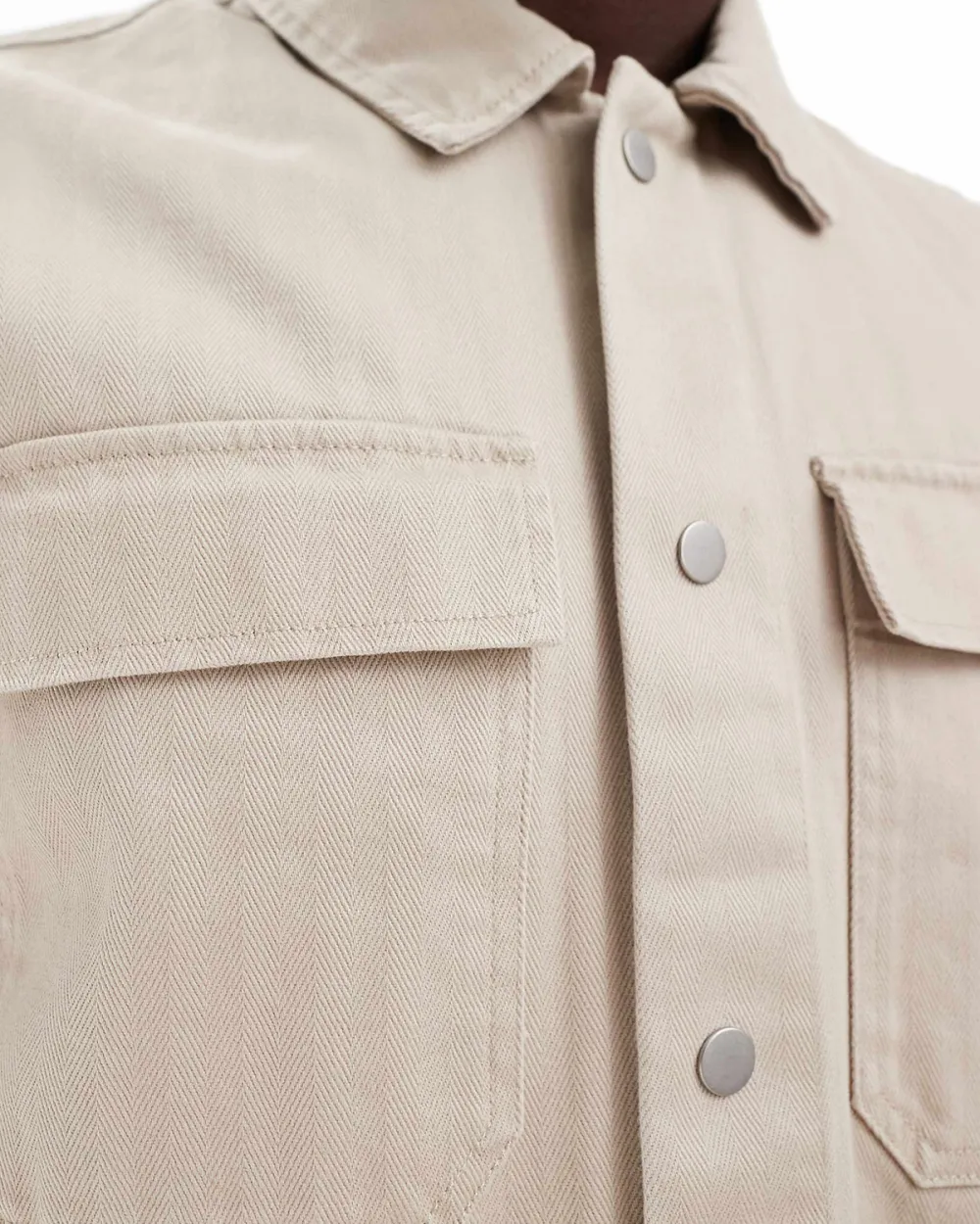 Polyester Over Shirt In Stone