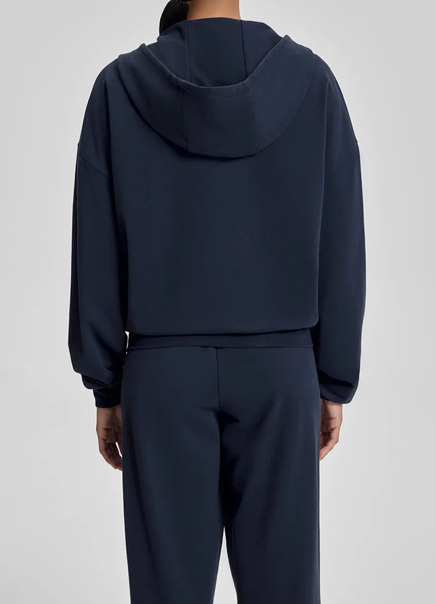 Lightweight Draped Oversized Zip Hoodie