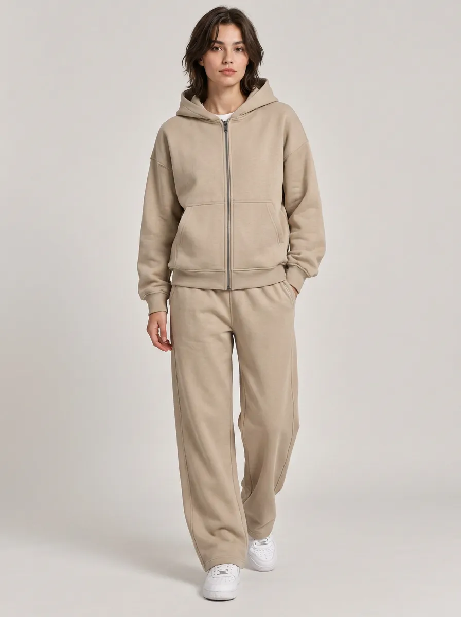 Unisex Movement Ready Minimalist Hooded Zip Tracksuit Set