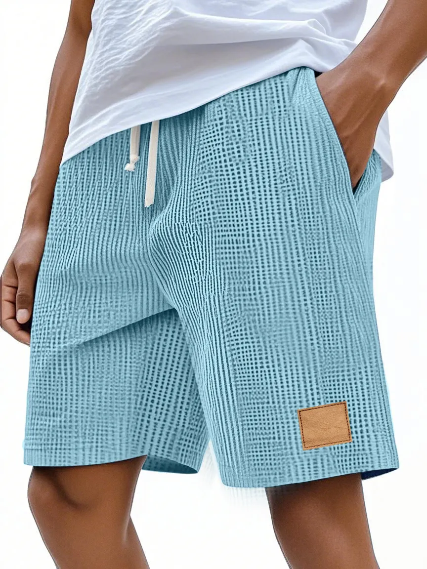 Textured Knit Relaxed Shorts