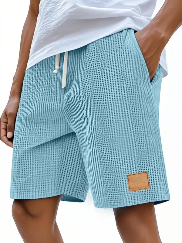 Textured Knit Relaxed Shorts