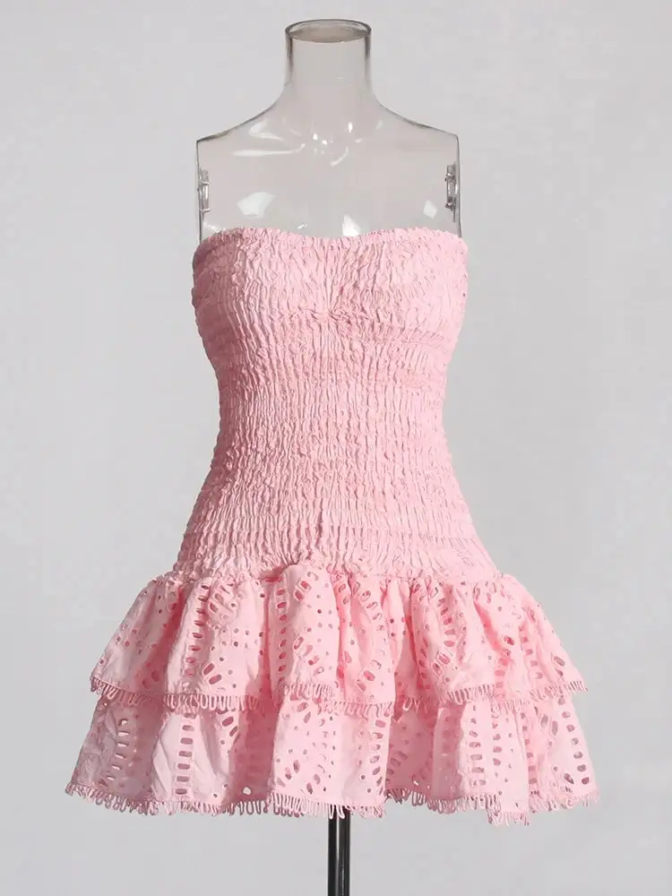 Strapless Ruched Mini Dress
