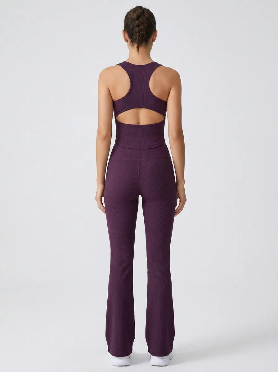 Workout Flared-Leg Women's Tank Top Flare Pants Active Set