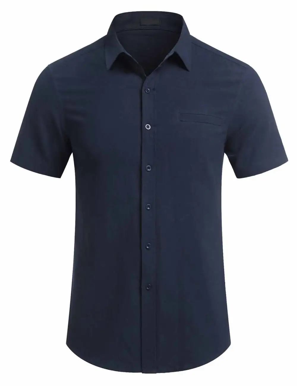 Linen Blend Button Front Shirt