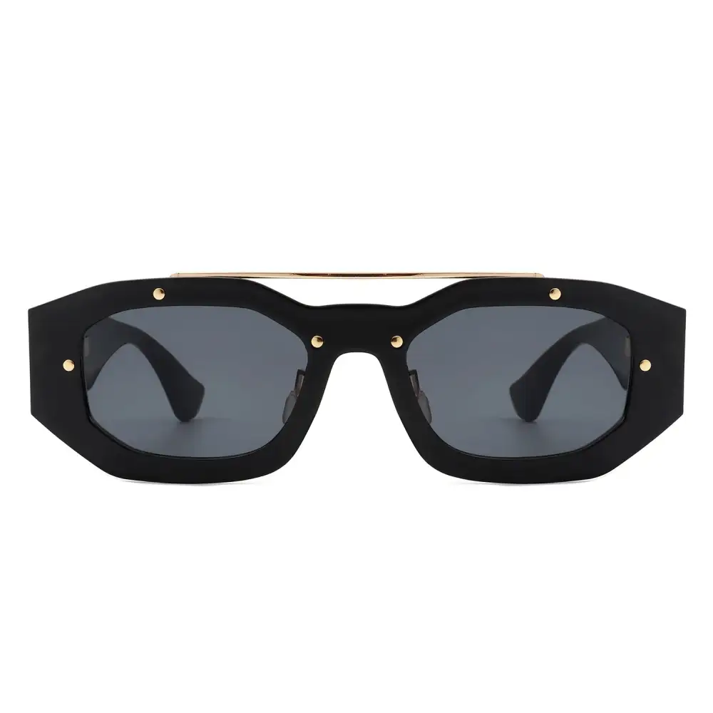 Plush Square Geometric Frame Sunglasses