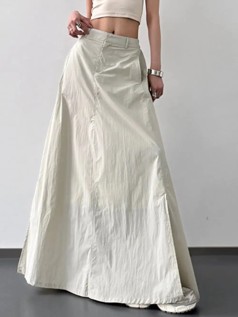 High Waisted Slit Maxi Skirt