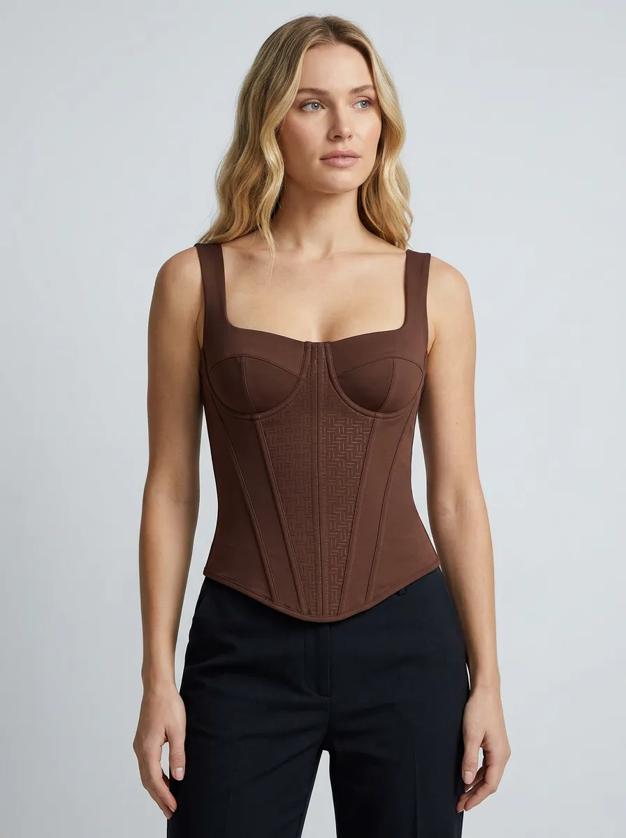 Training Geometric Edit Women's Corset Top