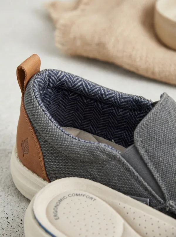 Streetwear Slip-On Graphic Sport Look Men's Stretch Canvas Shoes