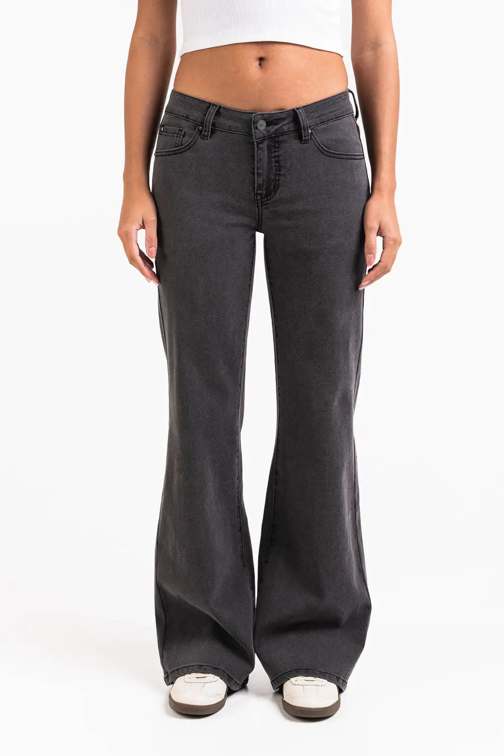 Clean Look Low Rise Flared Jeans