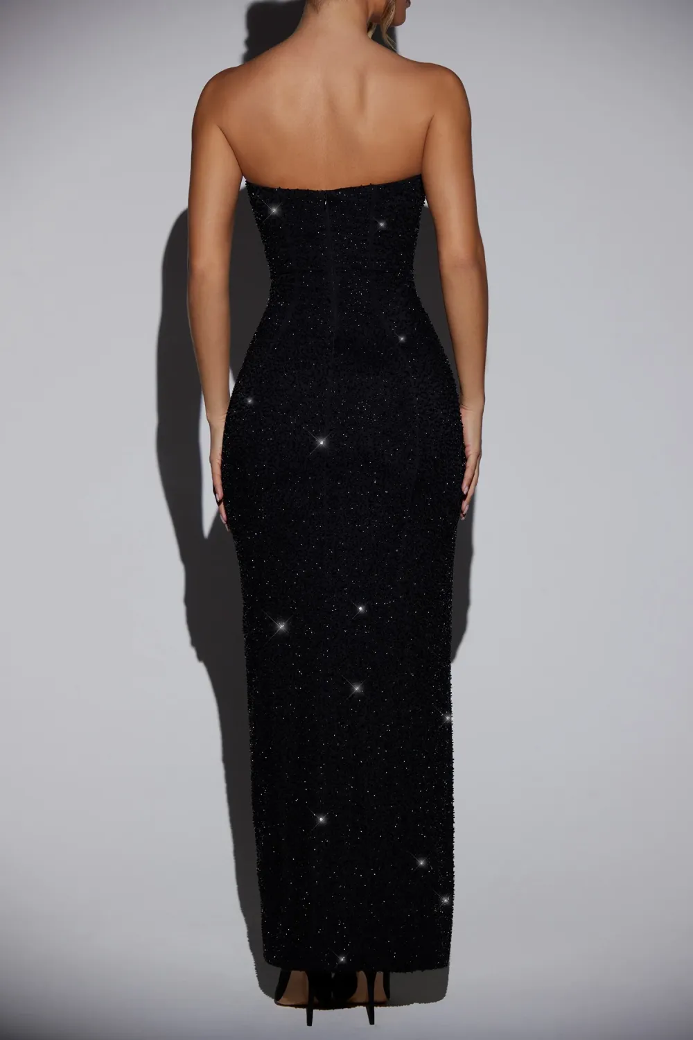 Fashion French Bandeau Slit Dress