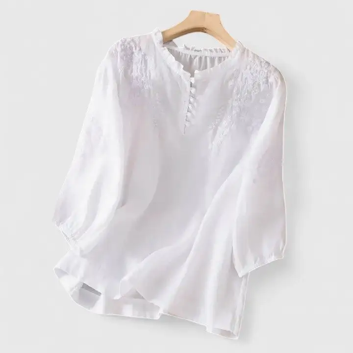 Floral Button Front Relaxed Blouse