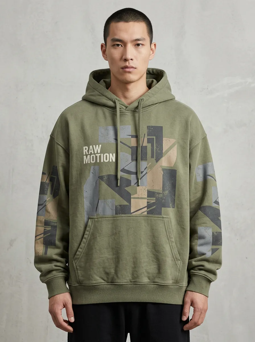 Casual Geometric Abstract Men's Graphic Hoodie