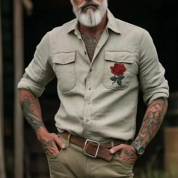 Utility Pocket Embroidered Shirt
