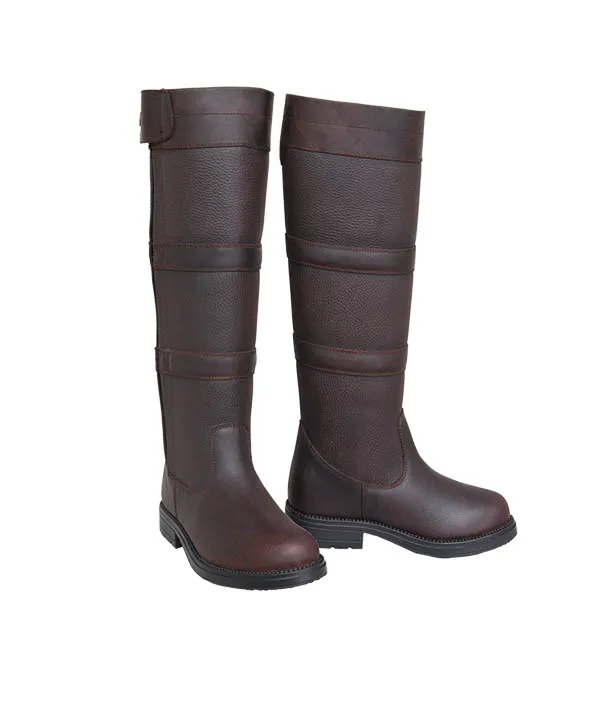 Side Zip Rubber Sole Tall Riding Boots