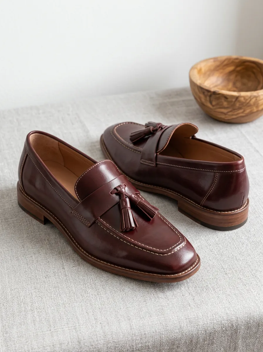 Unisex Traditional Tassel Leather Loafer Shoes