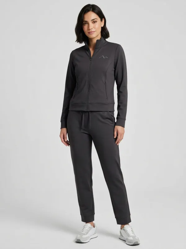 Women's Activewear Mountain Graphic Embroidered Zip-up Tracksuit