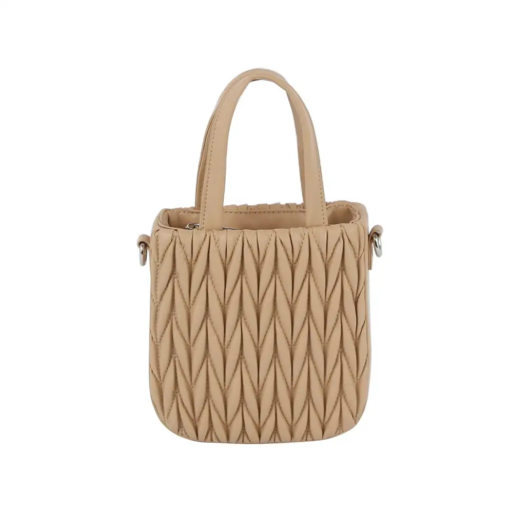 Woven Design Top Handle Chain Crossbody Bag
