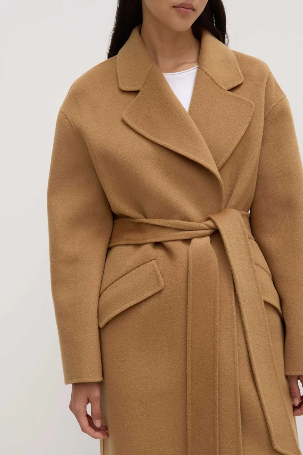 Shoulder Down Single Breasted Coat