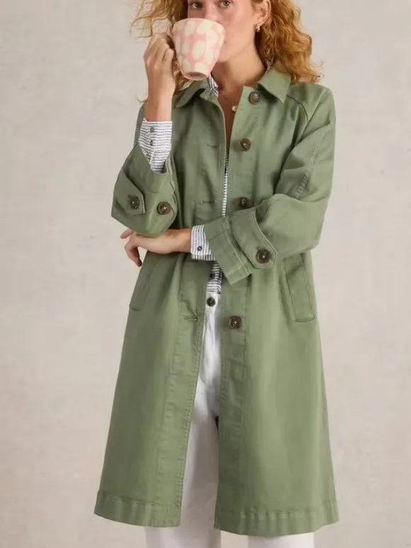 Denim Collared Coat