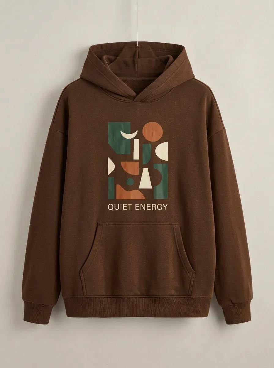 Unisex Quiet Energy Abstract Geometric Print Hoodie