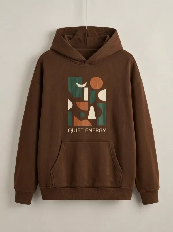 Unisex Quiet Energy Abstract Geometric Print Hoodie